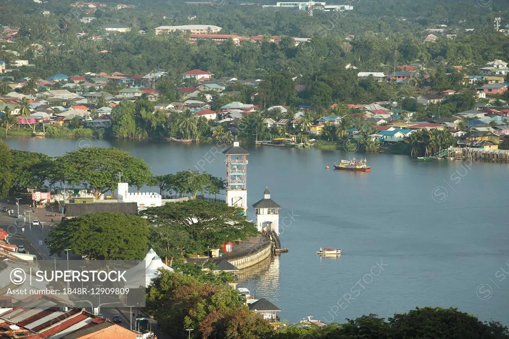 Sarawak River, waterfront, Kuching, Sarawak, Borneo, Malaysia