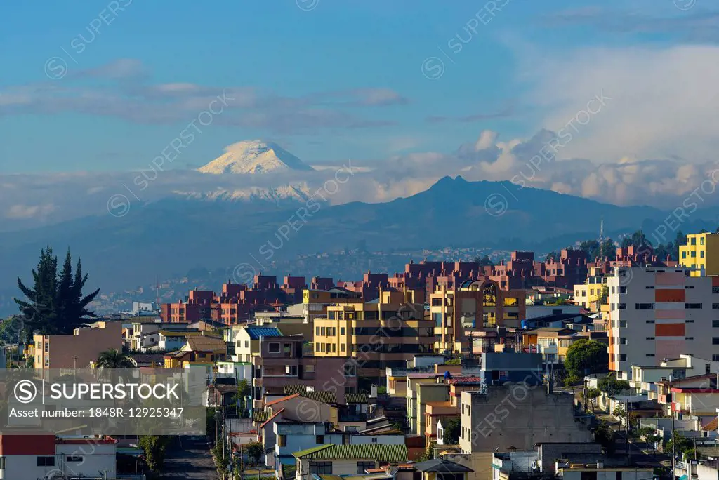 Quito with Mt.Cotopaxi, Quito, Pichincha Province, Ecuador
