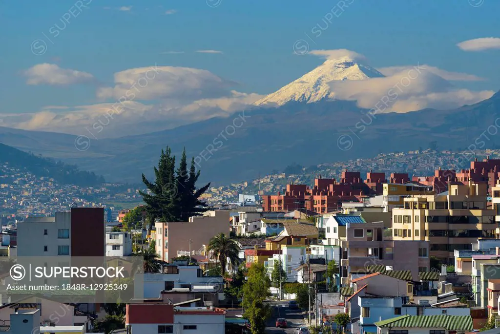 Quito with Mt.Cotopaxi, Quito, Pichincha Province, Ecuador