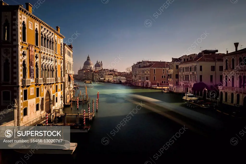 Grand Canal, behind Santa Maria della Salute, Venice, Veneto, Italy