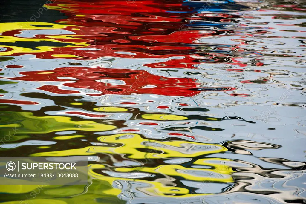 Colorful reflection on water