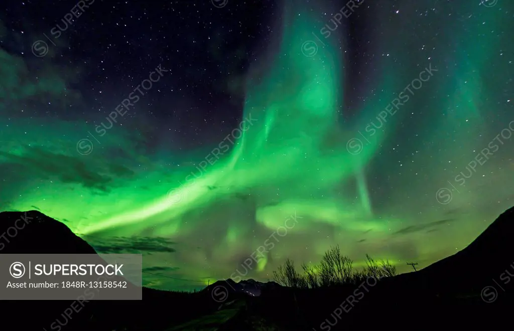 Aurora borealis at Tromvik, Norway