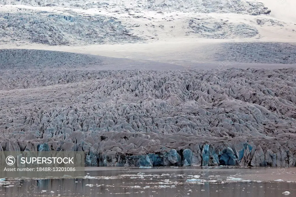 Ice, Glacier, glacier lagoon of the Vatnajökull glacier, Jökulsarlon, Iceland