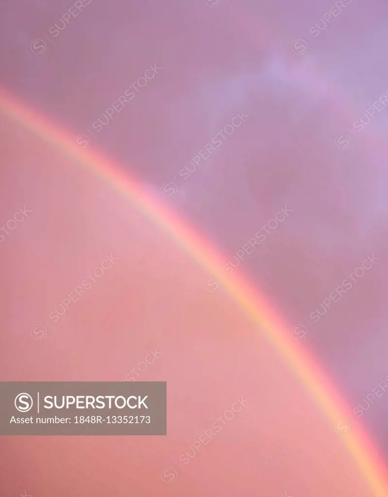 Double rainbow segment, atmospheric optical phenomenon, Bavaria, Germany, Europe