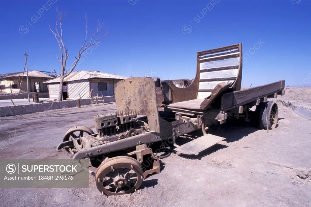 Old truck scrap metal in Chacabuco Chile