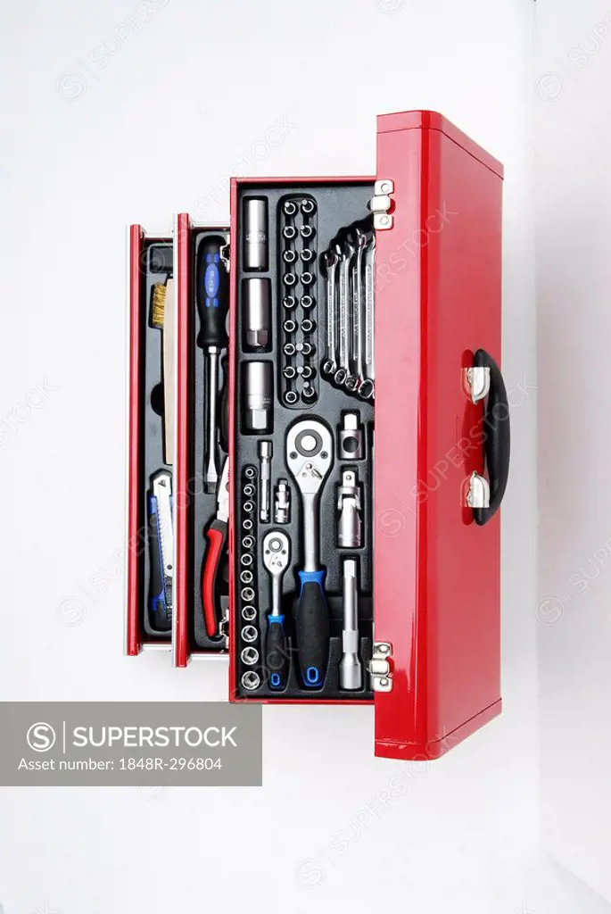 Opened toolbox from above