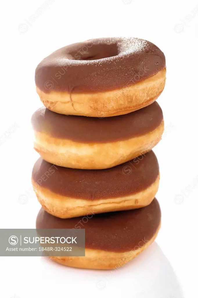 Donuts with milk chocolate coating