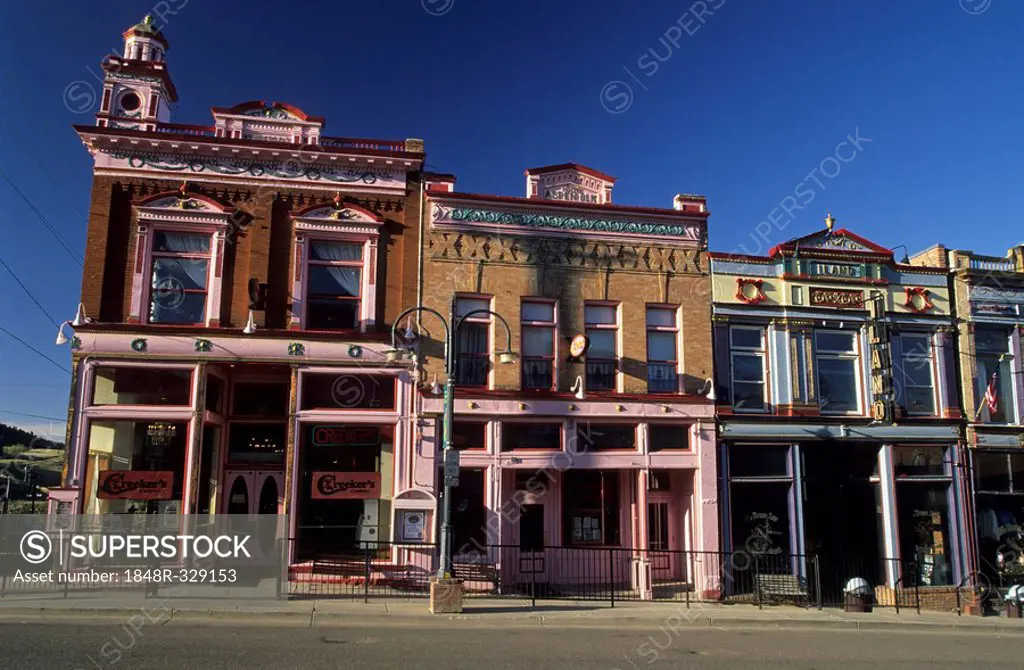 Victorian houses in the historic mining town of Cripple Creek, Colorado, USA