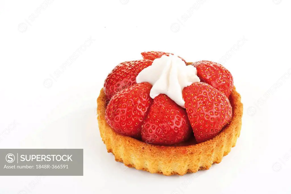 Strawberry cupcake with whipped cream