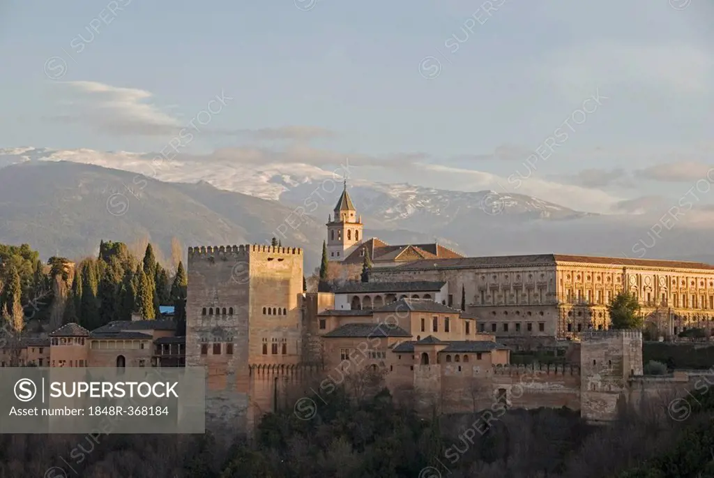 Alhambra the red castle the last bastion of the moorish people, Andalusia, Granada, Spain