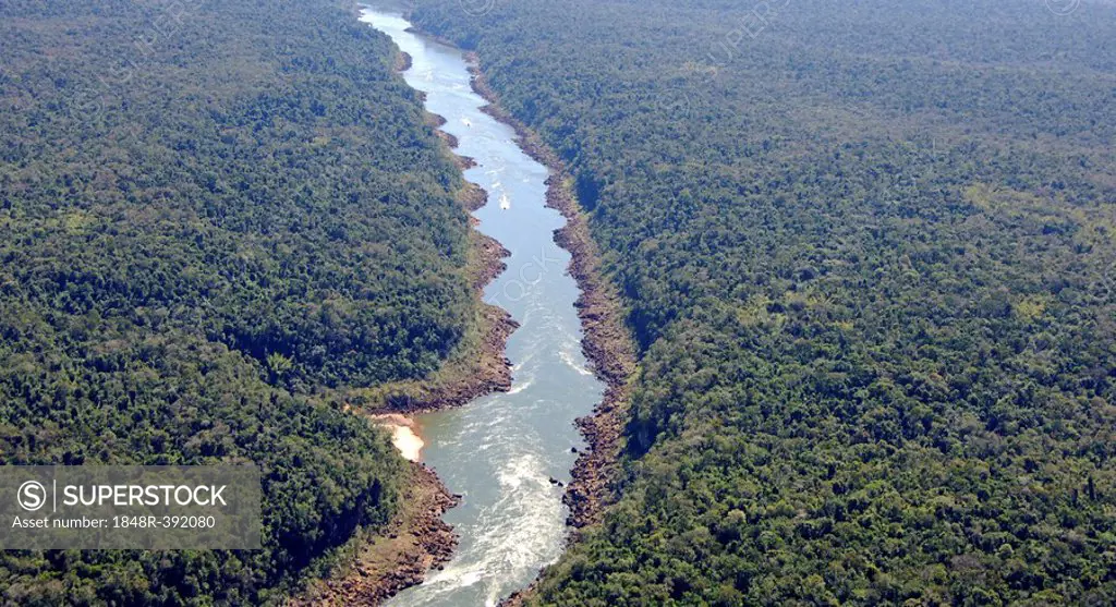 Rainforest territory Parana state Brazil aerial view
