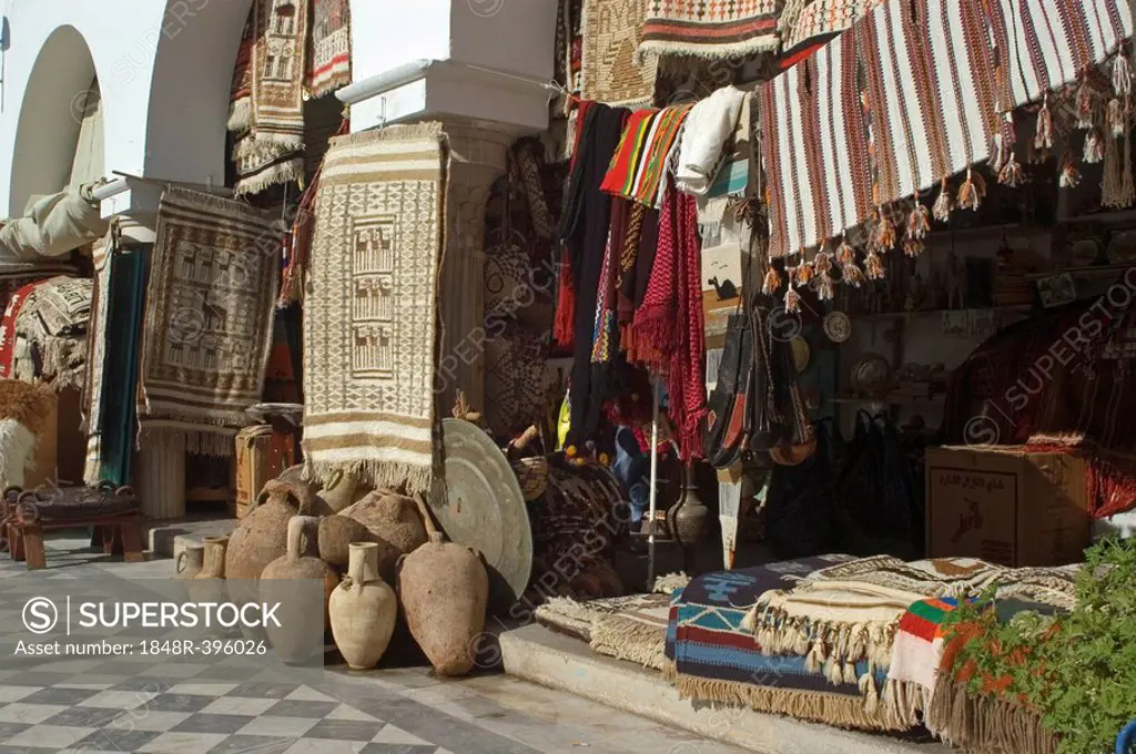 Shops in the tourist bazaar, souk, of Tripolis, Tripoli, Libya