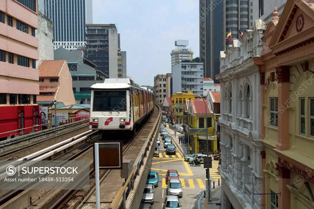 Elevated train, Kuala Lumpur, Malaysia, Southeast Asia