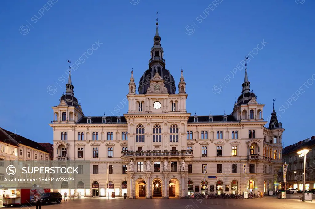Town Hall, Hauptplatz square, Graz, Styria, Austria, Europe, PublicGround