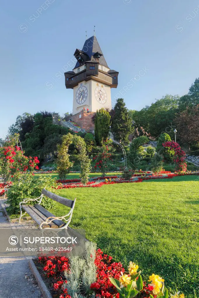Buergerbastei, Citizens' Bastion, Schlossberg, castle hill, Graz, Styria, Austria, Europe, PublicGround