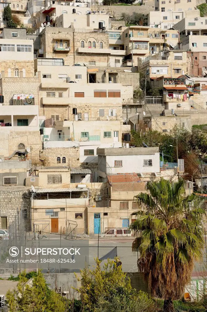 Silwan, Palestinian suburb outside the Old City on the other side of the Kidron Valley, Jerusalem, Israel, Middle East