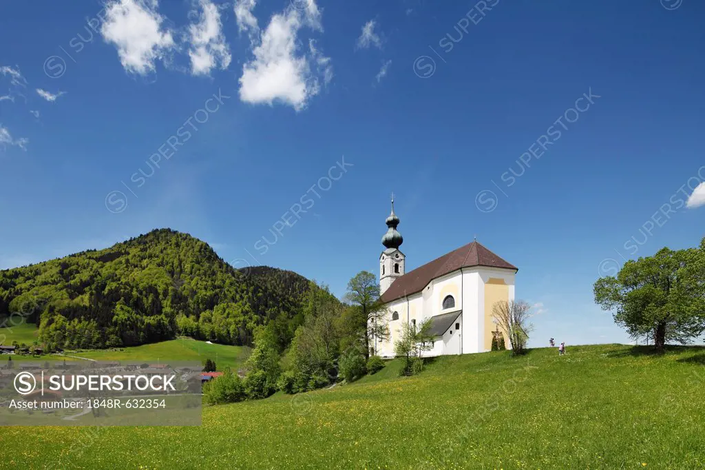 Parish Church of St. Georg, Ruhpolding, Chiemgau Alps, Chiemgau region, Upper Bavaria, Bavaria, Germany, Europe