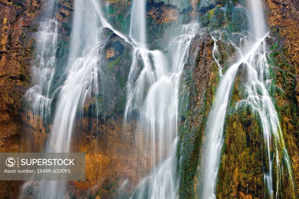 Waterfall, Plitvice Lakes, Croatia, Europe