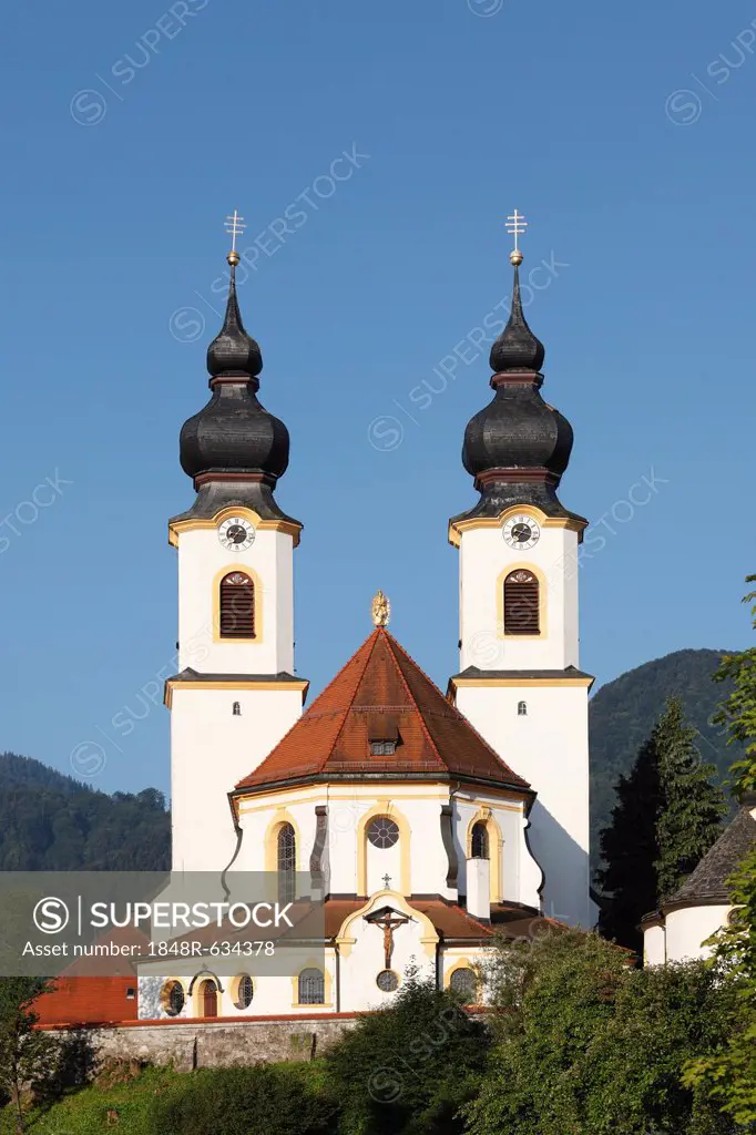 Parish Church of the Presentation of Our Lord Jesus Christ in The Temple or Candlemas, Aschau in Chiemgau, Upper Bavaria, Bavaria, Germany, Europe