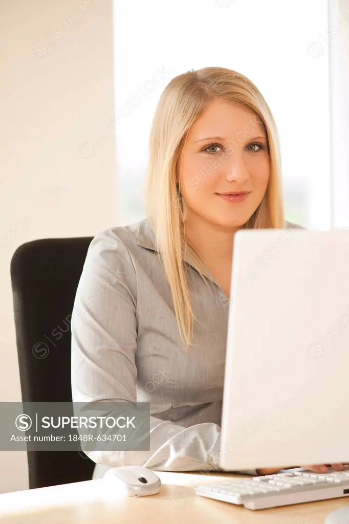 Young woman working on computer