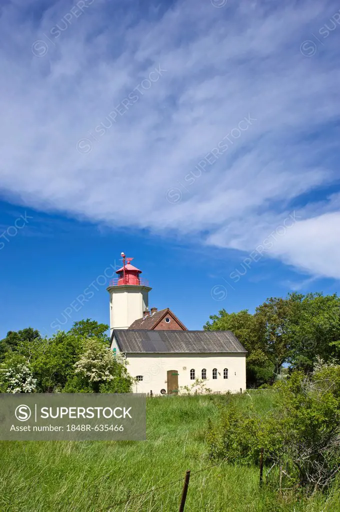 Lighthouse, Westermarkelsdorf, Island of Fehmarn, Baltic Sea, Schleswig-Holstein, Germany, Europe
