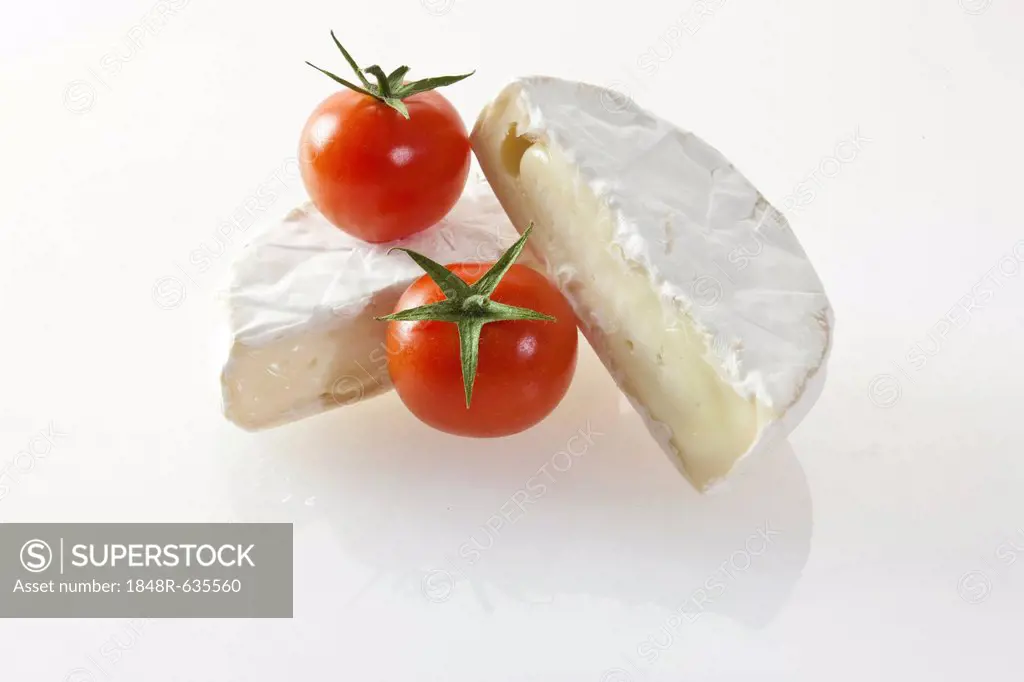 Camembert cheese with tomatoes