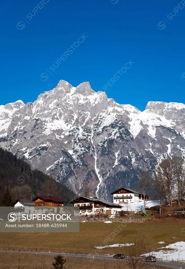 Mountain in the Austrian Alps in Werfen, Austria, Europe