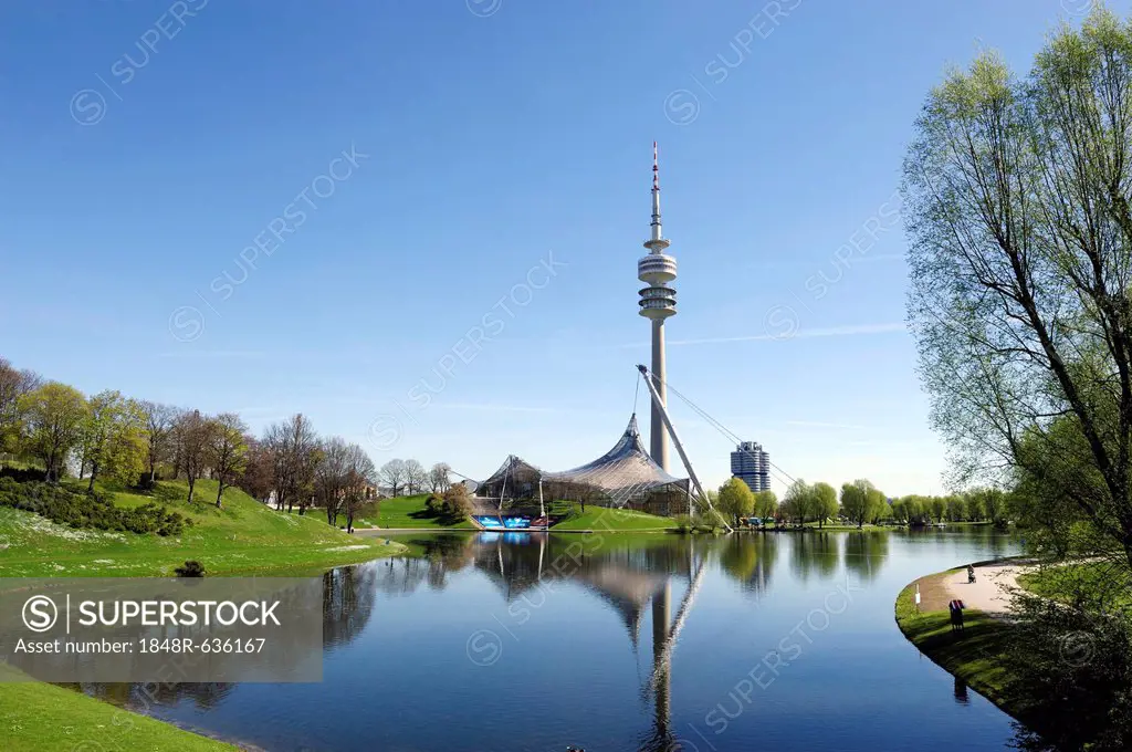TV Tower, Olympiaturm Tower, Olympiapark, Munich, Bavaria, Germany, Europe, PublicGround
