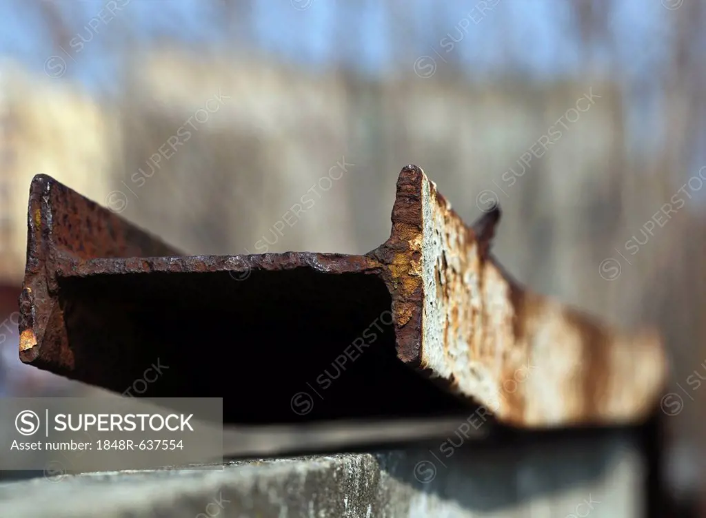 Rusted steel beam, detailed view, Berlin, Germany, Europe