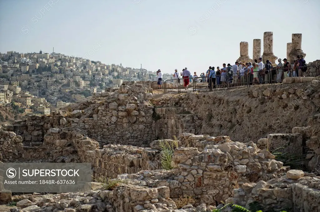 Hercules Temple on Citadel Hill in Amman, the capital of the Hashemite Kingdom of Jordan, Middle East, Asia