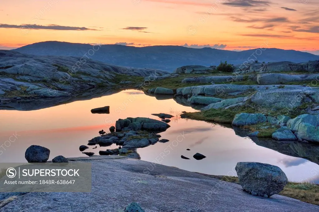 Lagoon in Rago National Park, Nordland county, Norway, Scandinavia, Europe