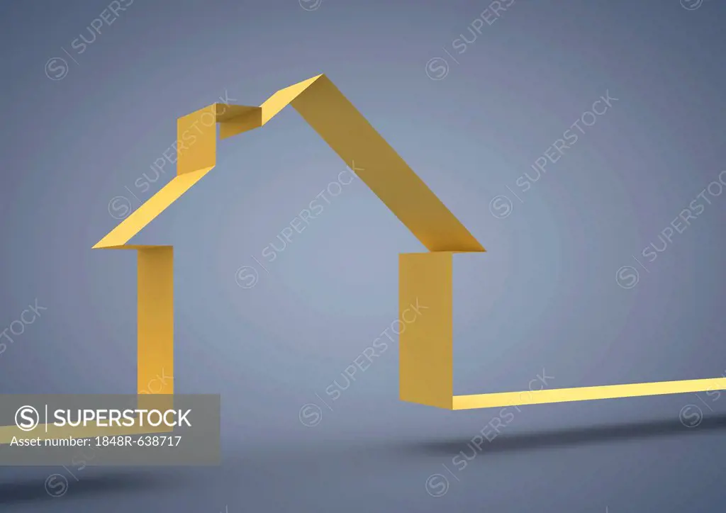 Home, symbolic image for buying a house, 3D illustration