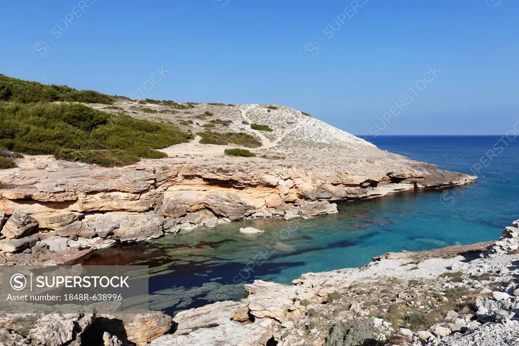 Cala Estrata, beach near Arta, Majorca, Balearic Islands, Spain, Europe