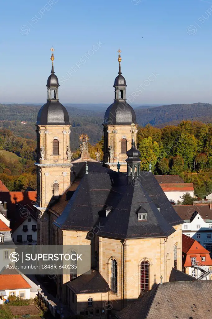 Heilige Dreifaltigkeit or Holy Trinity pilgrimage church, Goessweinstein, Franconian Switzerland, Upper Franconia, Franconia, Bavaria, Germany, Europe...
