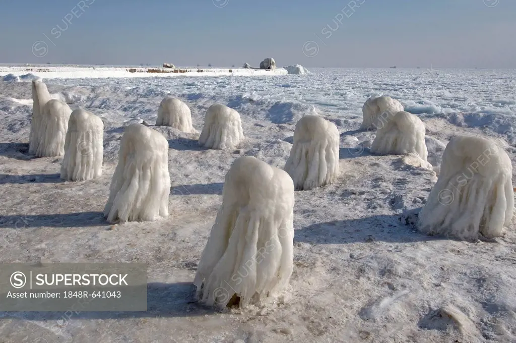 Frozen Black Sea, a rare phenomenon, occured in 1977 for the last time, Odessa, Ukraine, Eastern Europe
