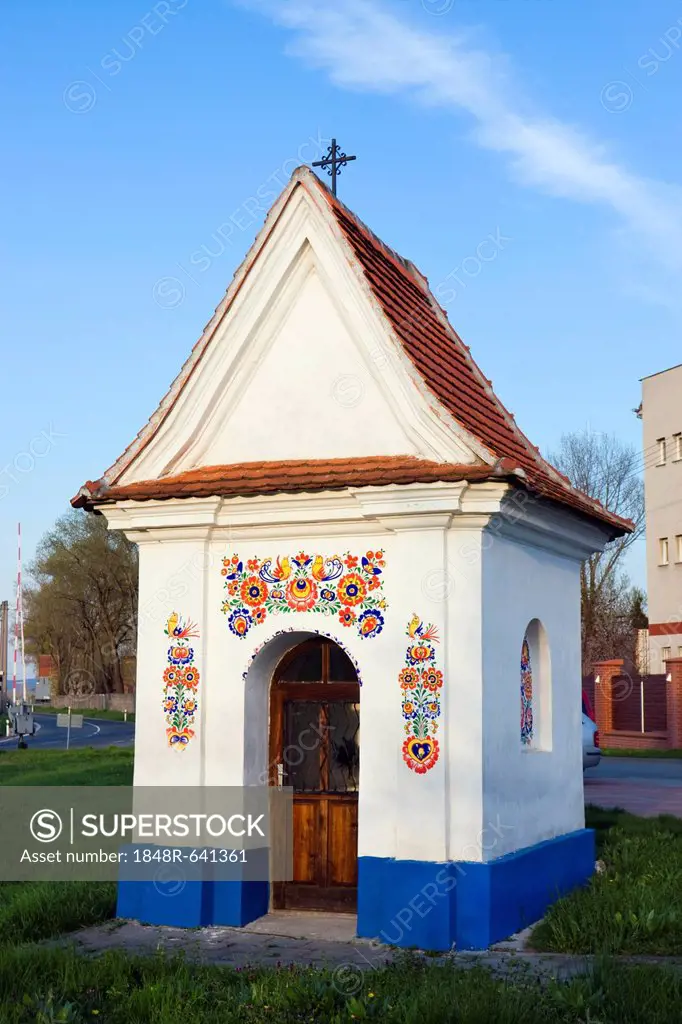 Chapel of St. John of Nepomuk, built in 1701, Straznice, Hodonin district, South Moravia region, Czech Republic, Europe