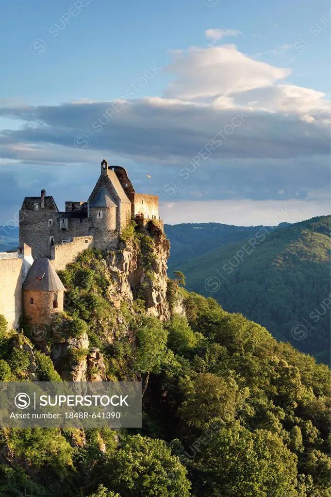 Burgruine Aggstein castle ruins, Wachau, Lower Austria, Austria, Europe