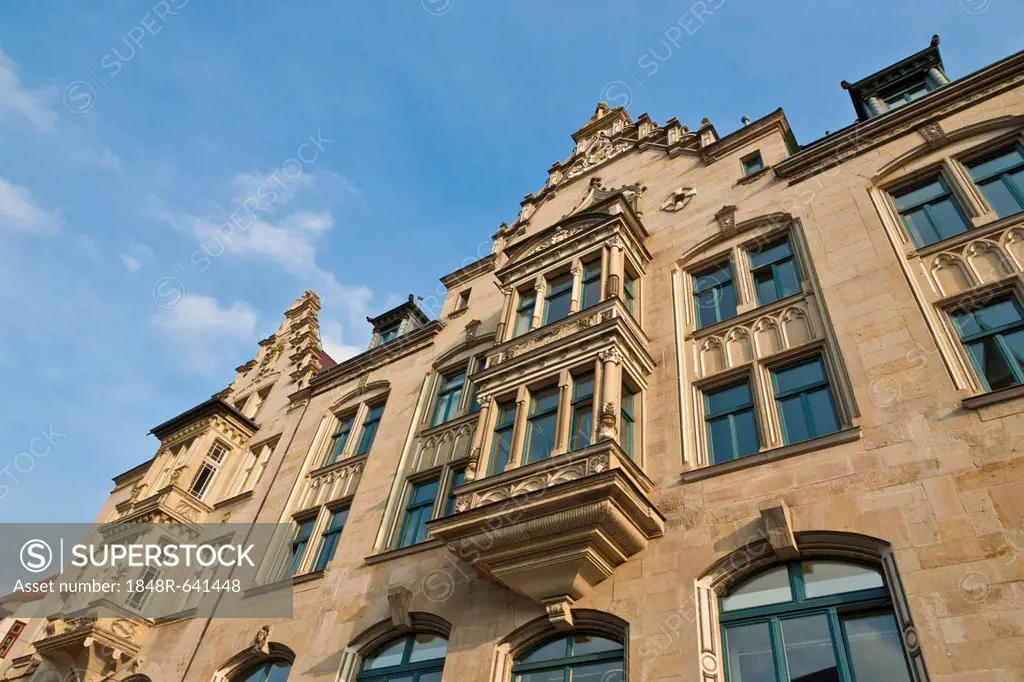 Commercial building facade on Anger, Erfurt, Thuringia, Germany, Europe