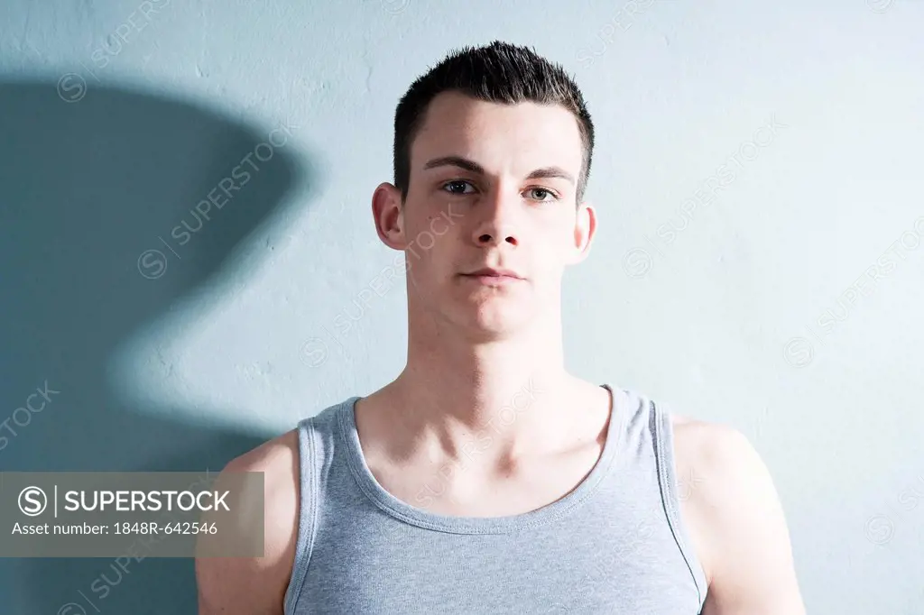Cool young man wearing a singlet