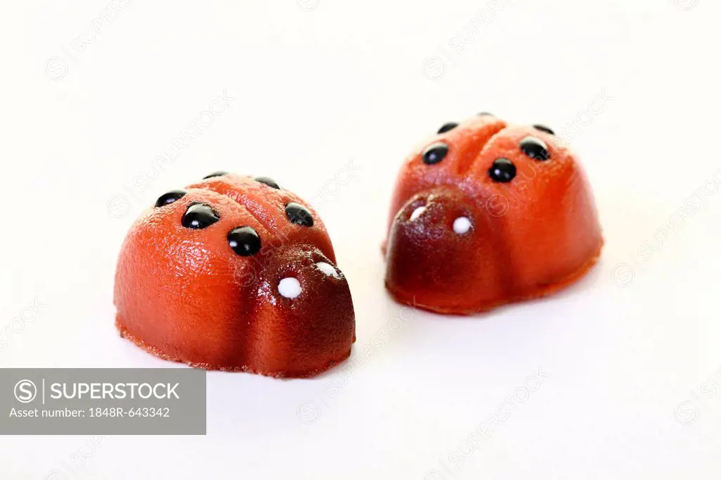 Ladybugs made of marzipan