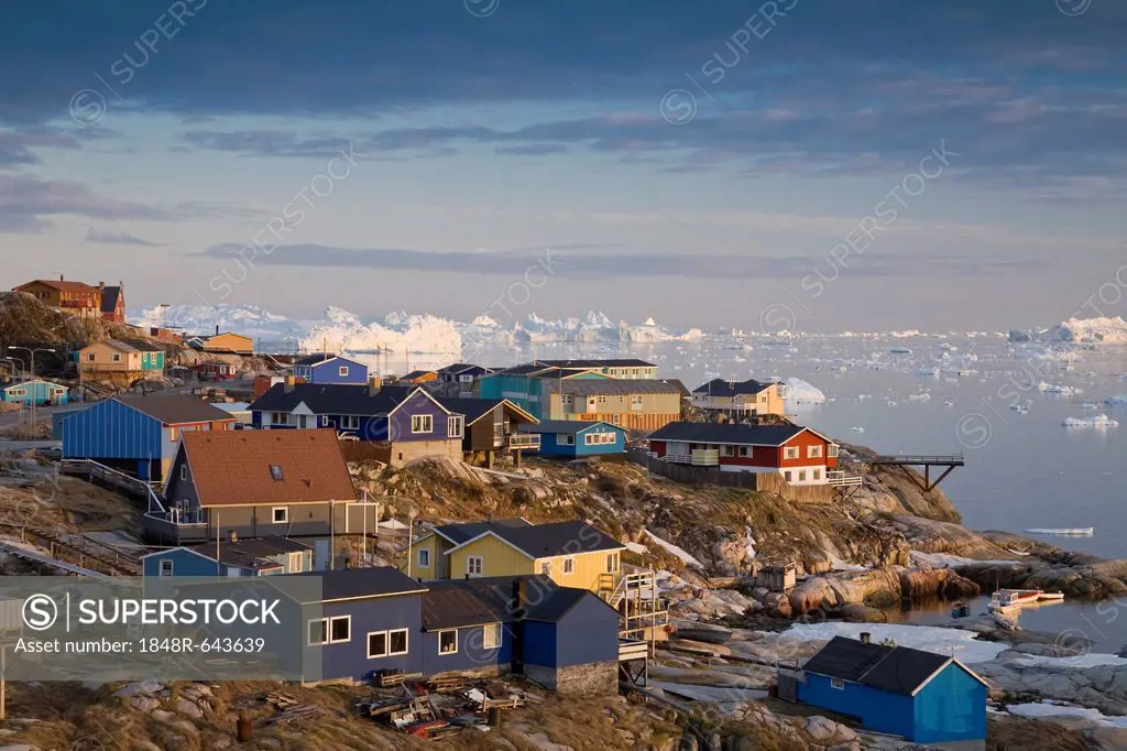 Ilulissat with Disko Bay, Greenland