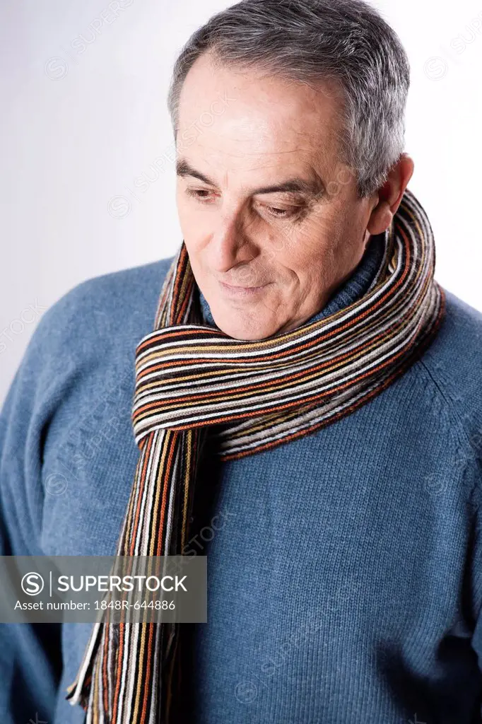 Elderly man with a sad expression