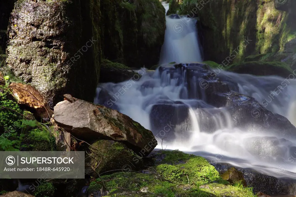 Waterfall in Menzenschwand, Black Forest, Baden-Wuerttemberg, Germany, Europe