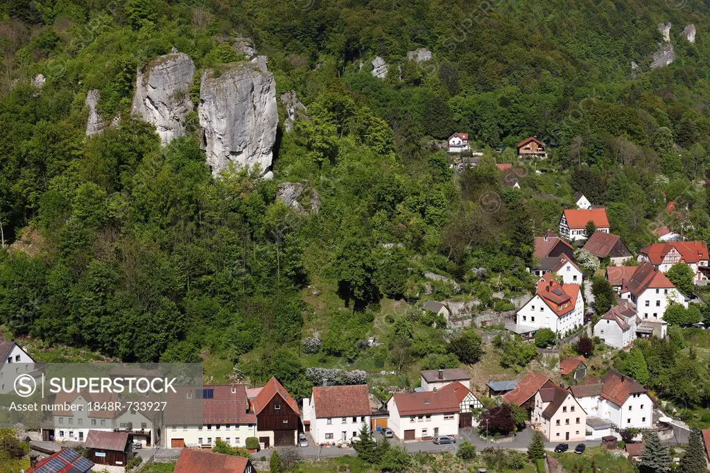 Streitberg, market town of Wiesenttal, Franconian Switzerland, Upper Franconia, Franconia, Bavaria, Germany, Europe