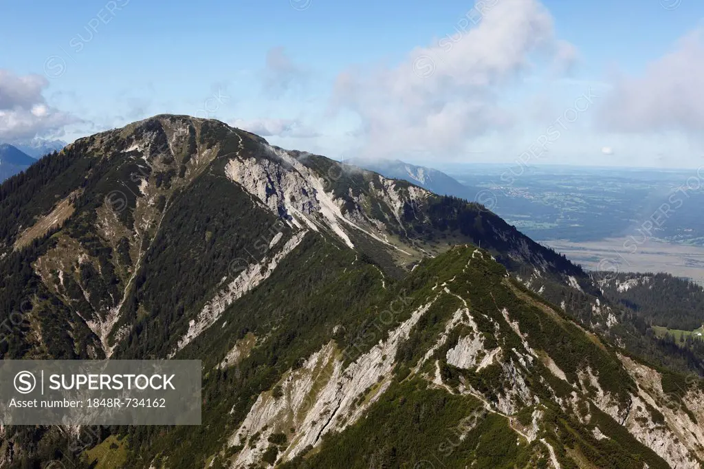 Heimgarten mountain, as seen from Herzogstand mountain, Upper Bavaria, Bavaria, Germany, Europe, PublicGround