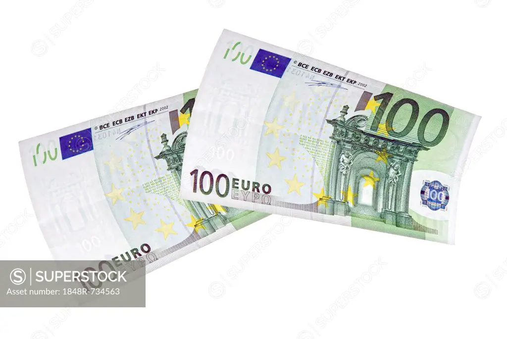 Two 100 Euro banknotes