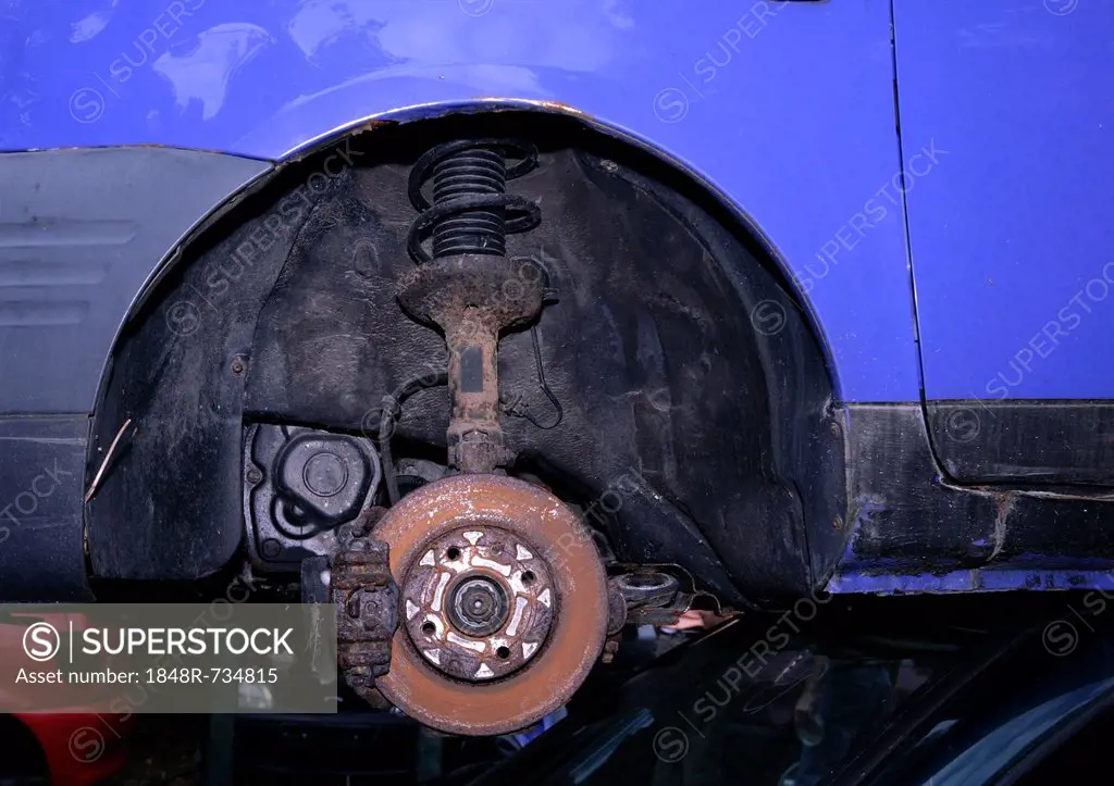 Rear brake disc of a car
