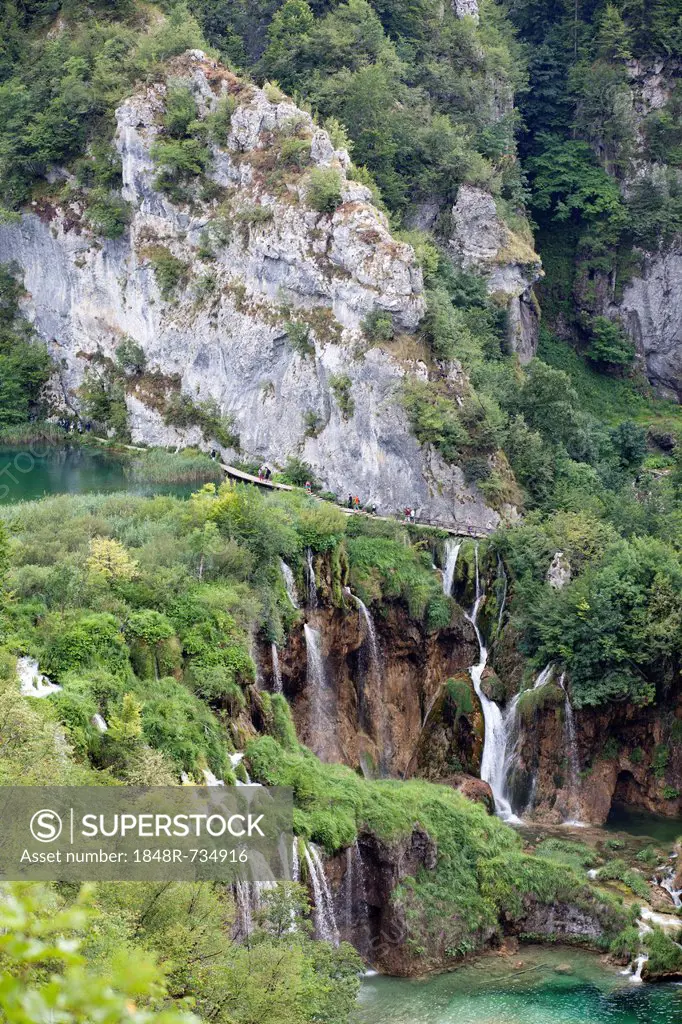 Waterfall in Plitvice Lakes National Park, Croatia, Europe