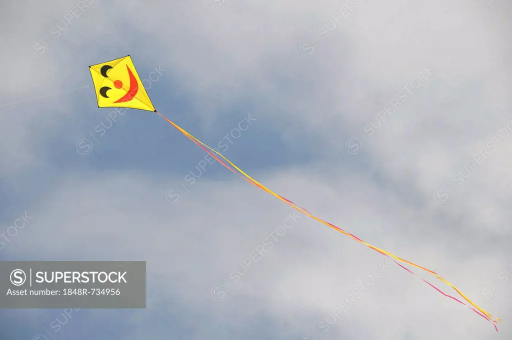 Kite in the air, kite flying, St. Peter-Ording, Schleswig-Holstein, Germany, Europe
