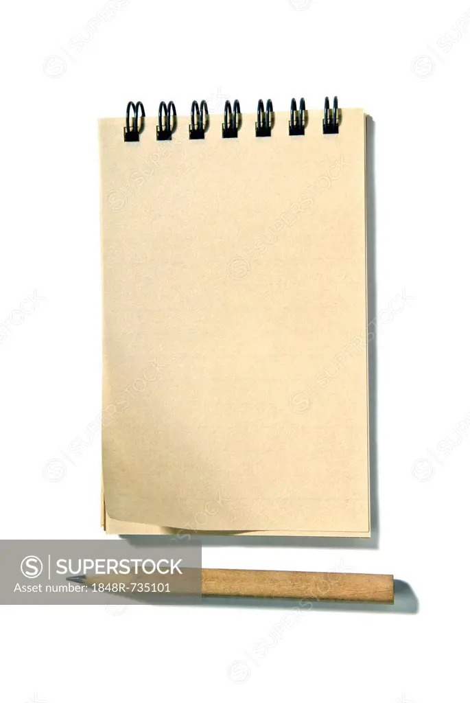 Notepad with a pencil